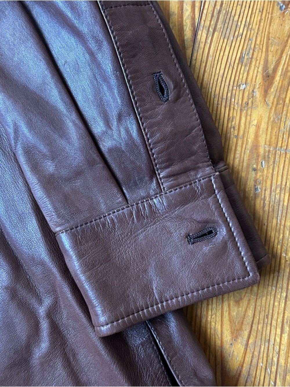 Ralph Lauren Purple Label Chocolate Brown Lambskin Button-Up Shirt Jacket - Picture 4 of 11